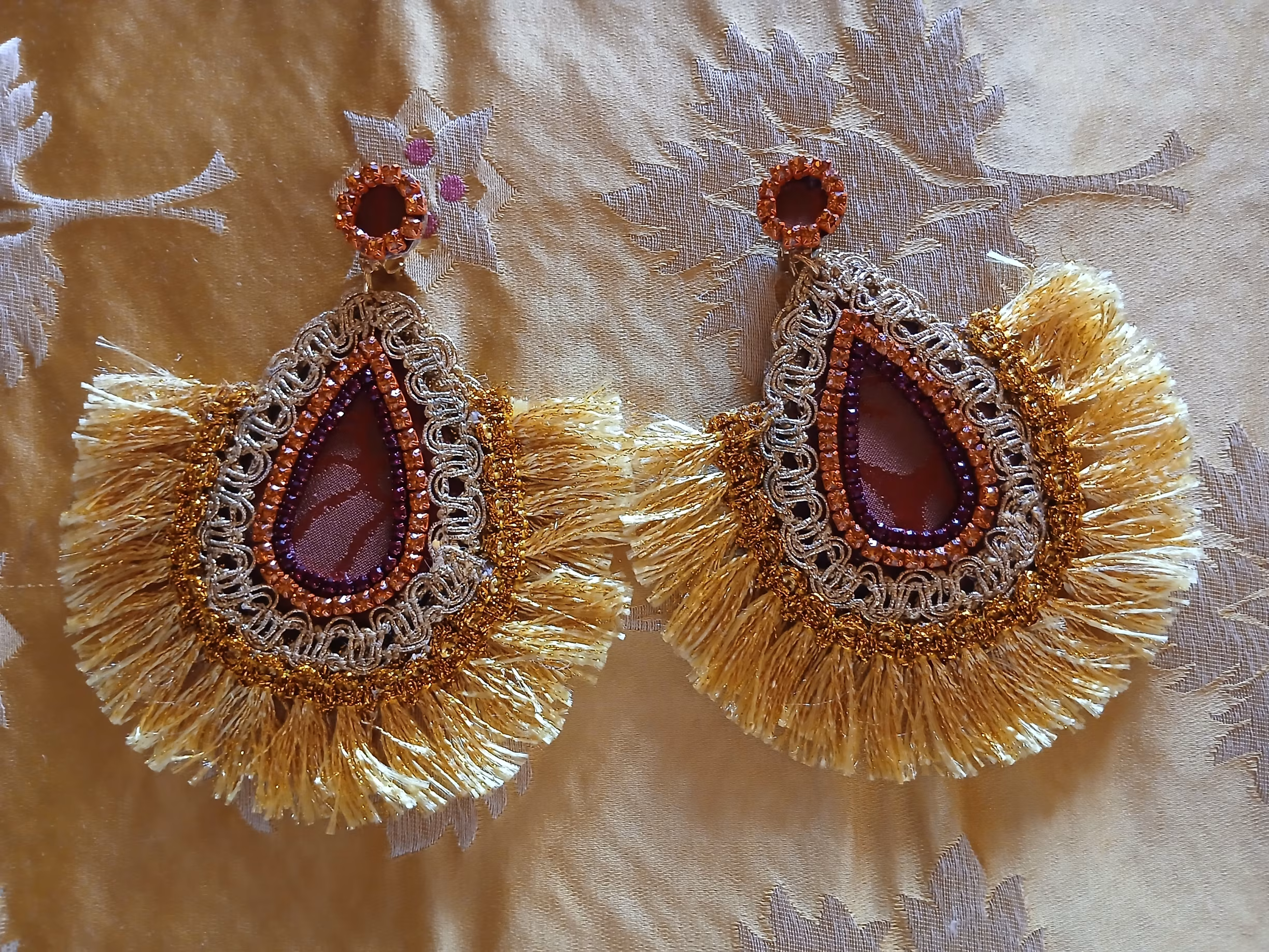 Orecchino a goccia giallo